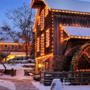 Peddlers Village Holiday Lights on Buildings